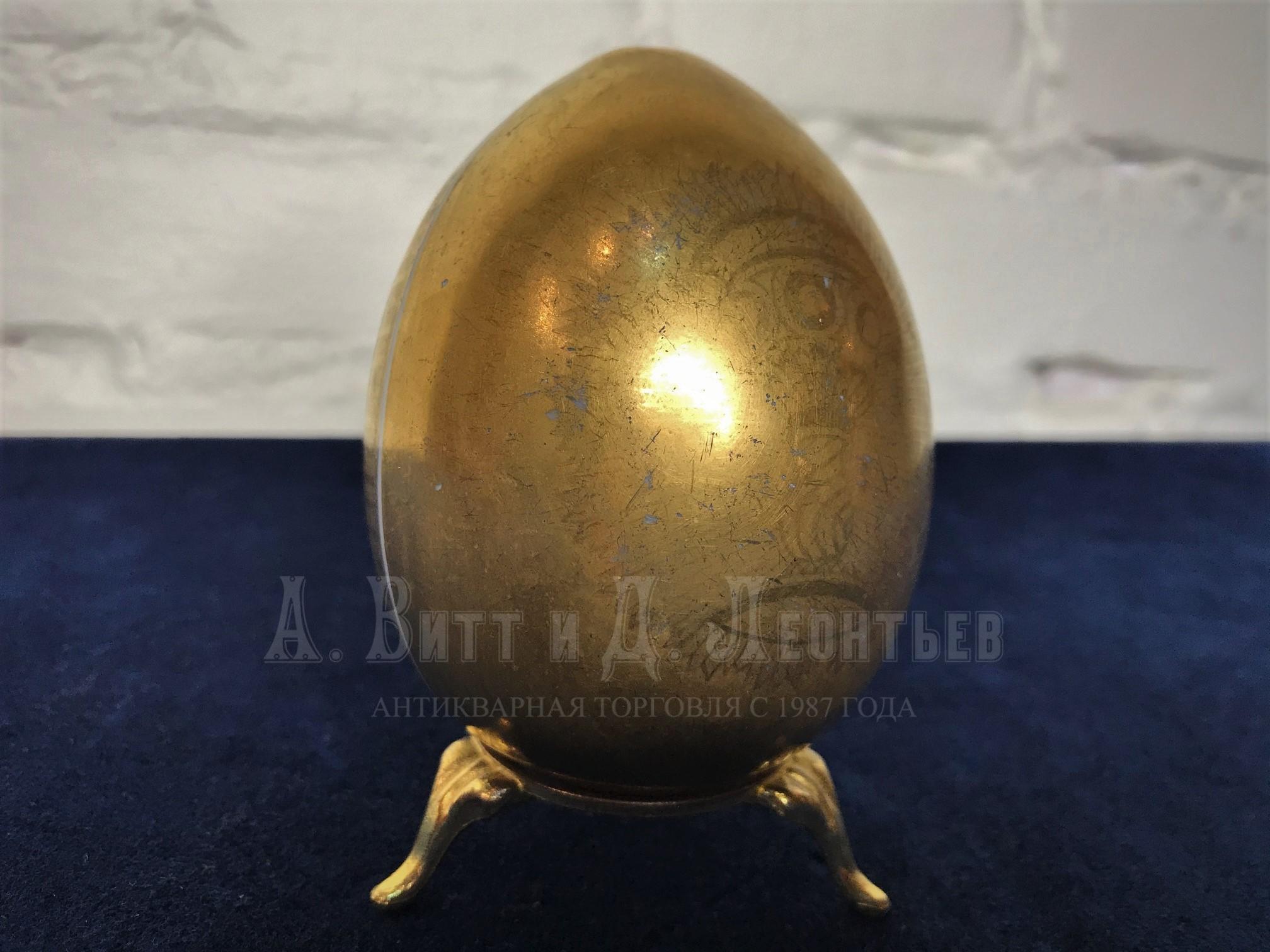 Яйцо фарфор антикварное пасхальное Воскресение Христово